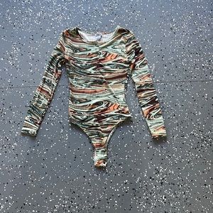 Marble Ribbed Body Suit
